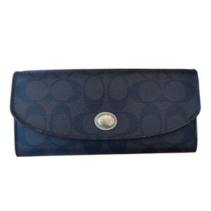 Coach Authentic Flap Long Wallet Envelope Brown‎ Walnut
